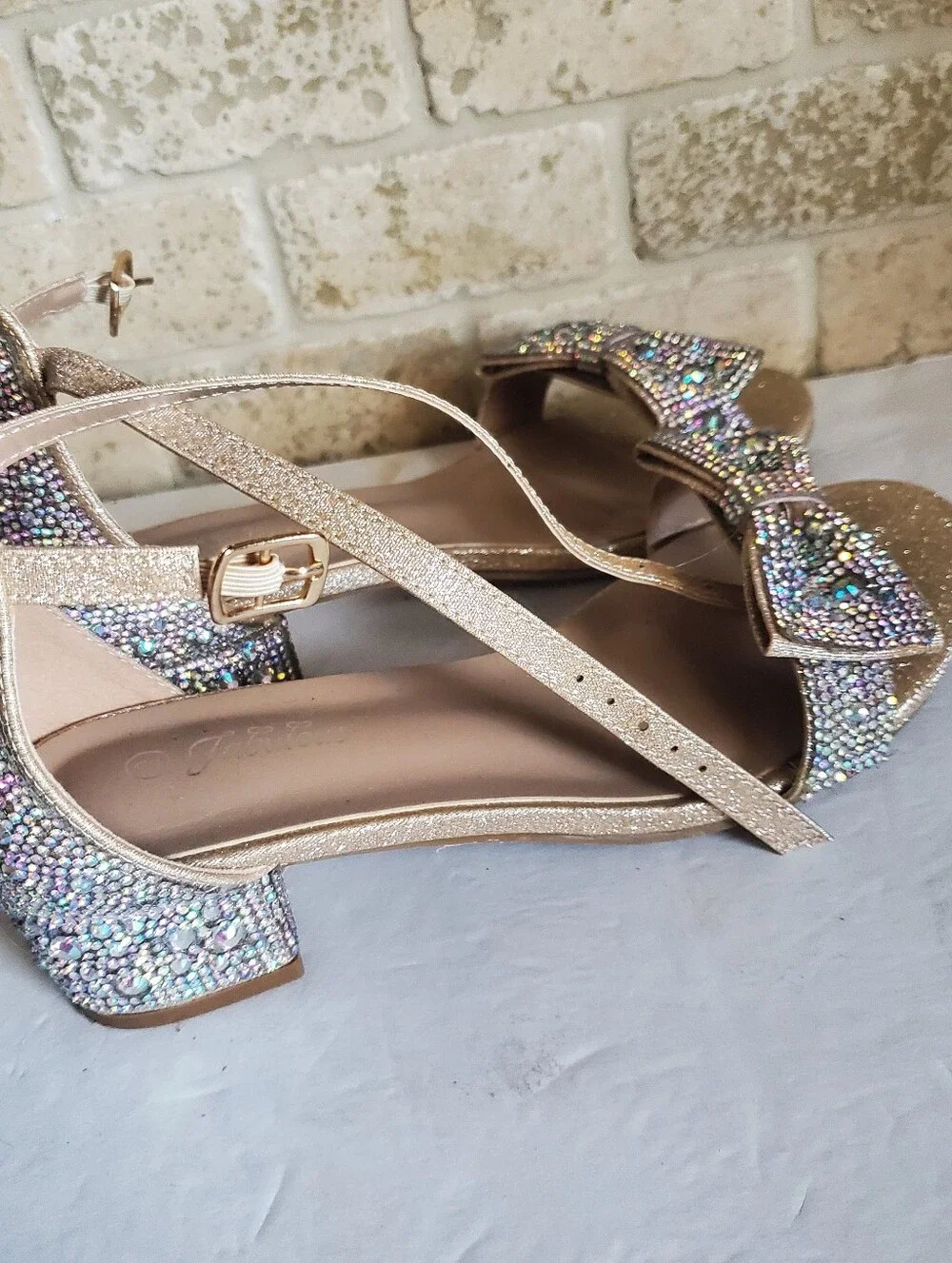 Excellent Condition Girl's Rhinestone Shoes - Picture 5 of 9